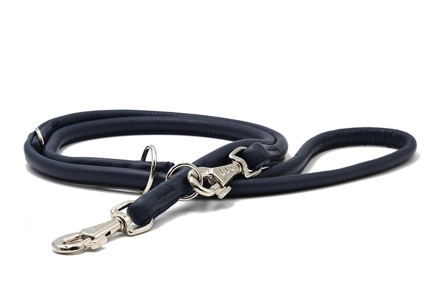 Lederleine Rundgenäht 2m Silber