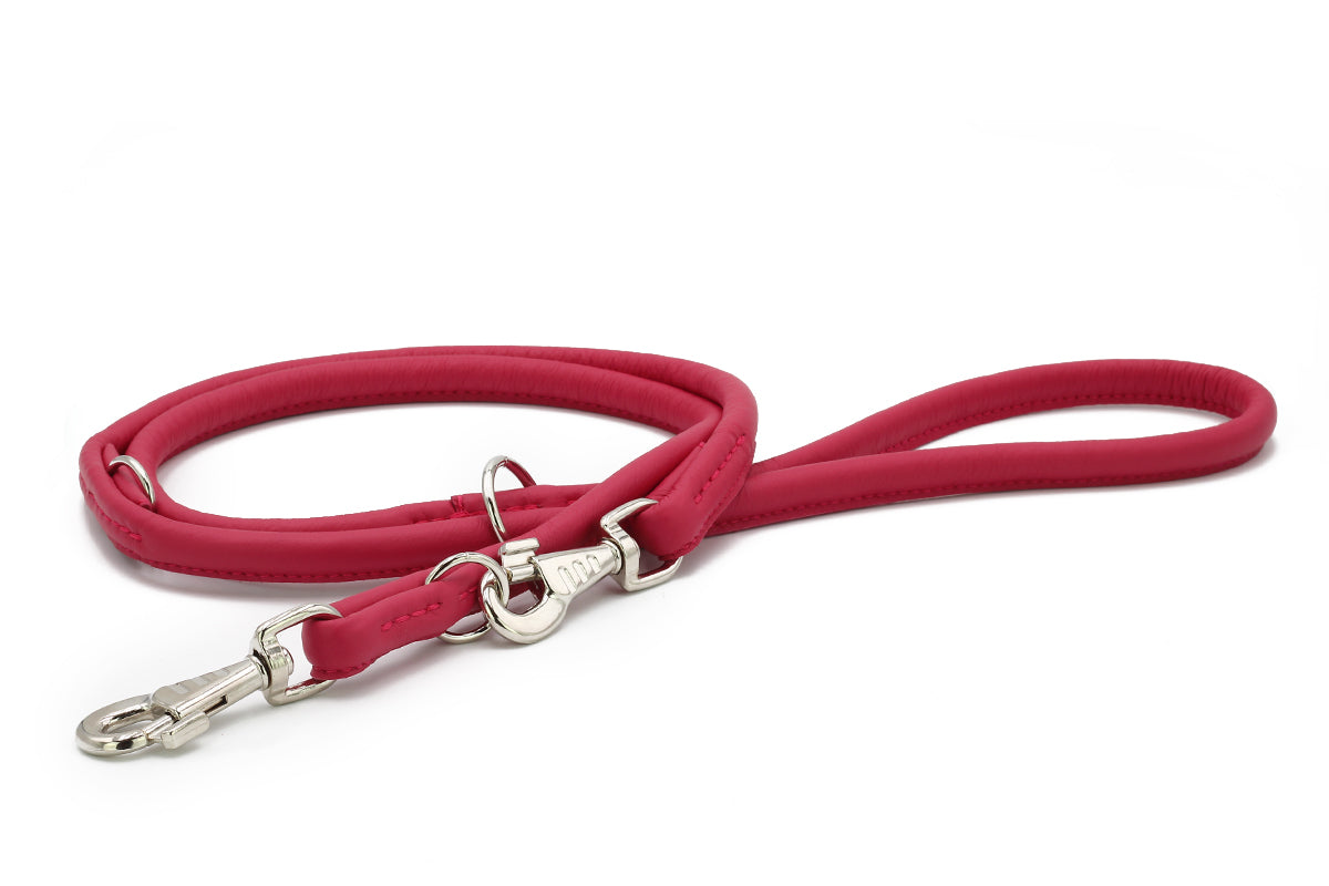 Lederleine Rundgenäht 2m Silber