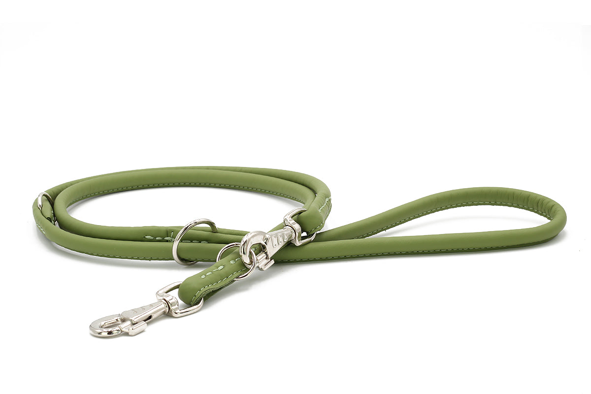 Lederleine Rundgenäht 2m Silber