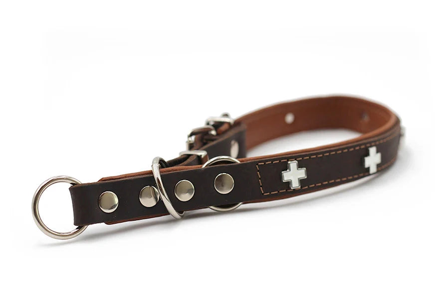 Zugstopphalsband Schweizer Kreuz