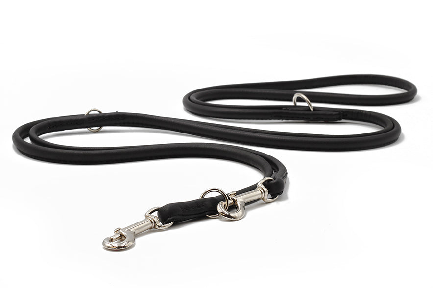 Lederleine Rundgenäht 3m Silber